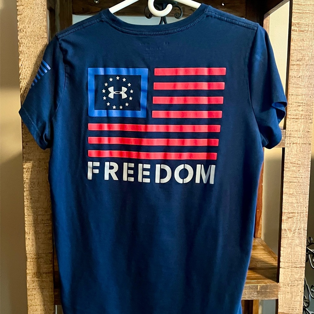 Under Armour Blue Freedom Flag Tee